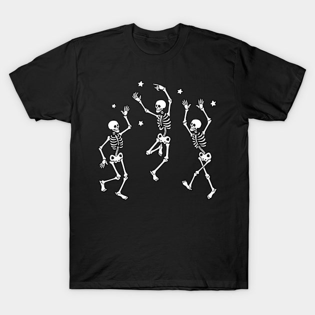 Dancing Skeletons T-Shirt by Rivenfalls